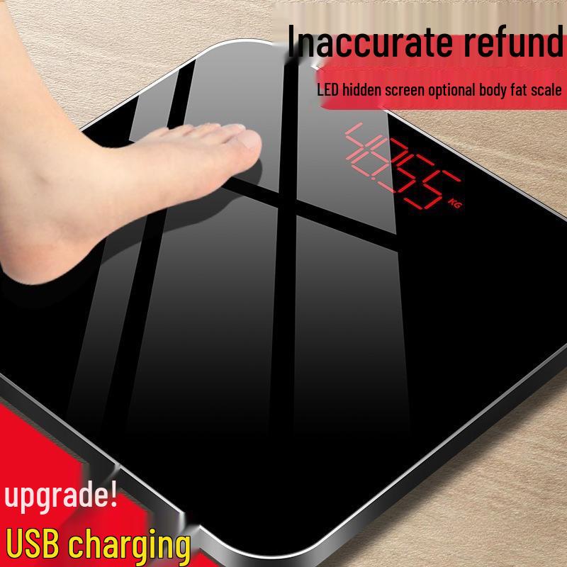 Rechargeable Smart Bathroom Scale: Durable Electronic Body Fat Scale for Women Default