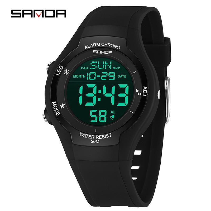 Sanda Waterproof Multifunctional Sports Watch for Teenagers and Students