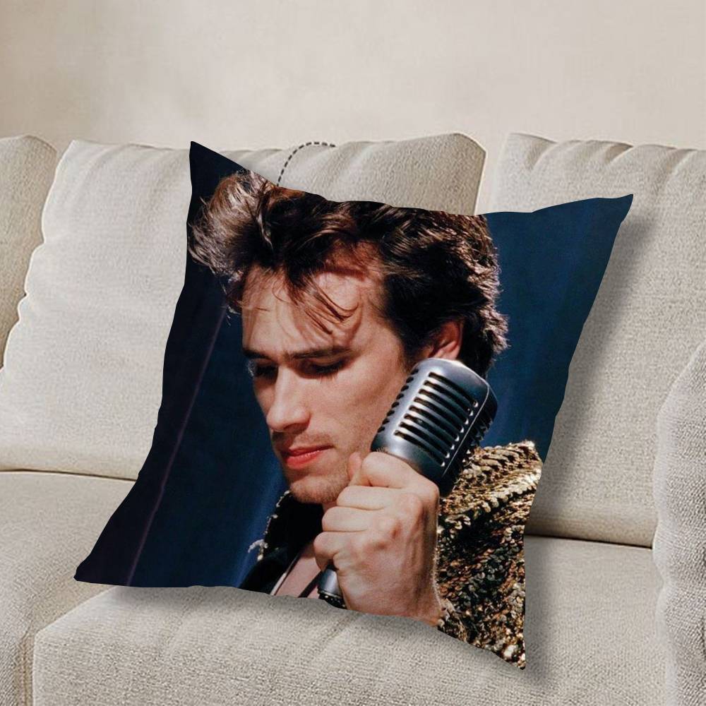 J-Jeff Buckley Grace COOL Pillow Case Anti-dustmite Pillowcase Invisible zipper silky short plush Sofa cushion cover