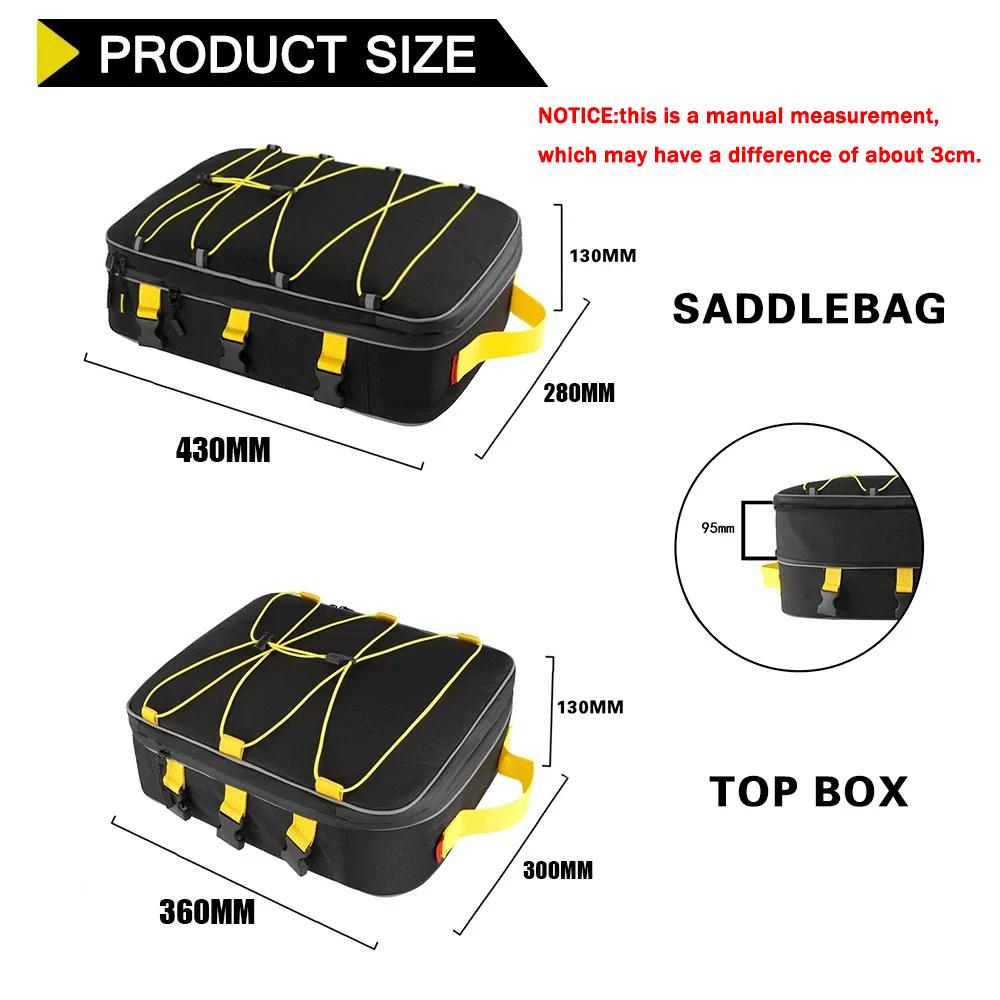 For BMW R1250GS F850GS Adventure F750GS R1200GS ADV R1300GS Motorcycle Saddlebag Luggage Carrier Storage Panniers Top Side Bag