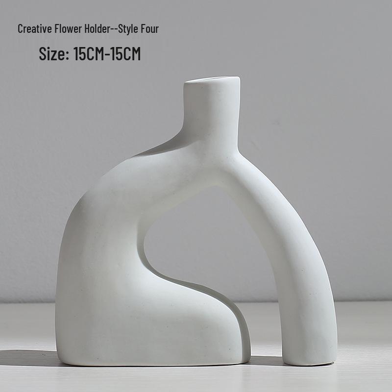 Nordic Style Ceramic Vase for Dried Flower Arrangements - Ideal for Hydroponic and Living Room Decor