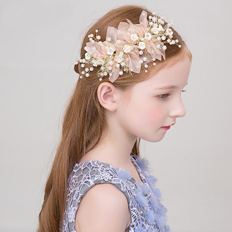 Golden Korean Mori Style Flower Headband for Girls