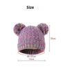 3pc3-12Y Children's Hat, Scarf and Glove Set, Children's Thickened Winter Hat with Snowflake Color Pattern Knitted Cap