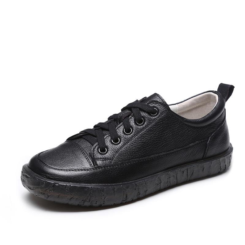 

Мода GKTINOO 2025 Новые Весенние Женские Балетки На Шнуровке С Круглым Носком из Натуральной Кожи Женская Повседневная Обувь Мягкая Подошва Женская Обувь 35