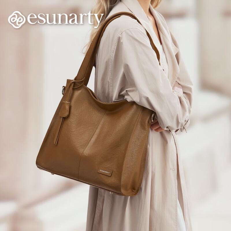 ESUNARTY Women s Large Leather Tote Bag