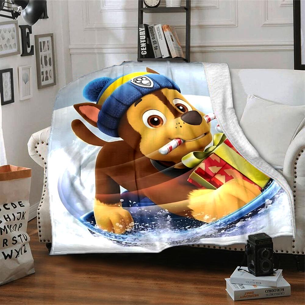1Pc Pawsome Friends Christmas Blanket Soft And Comfortable Casual Warm Camping Travel Christmas Halloween Gift M91781