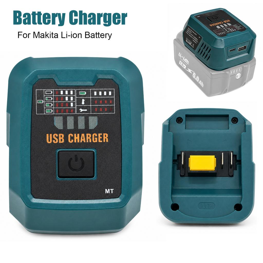 NEW Upgraded 111W Fast Charging Station for Makita 18V Battery Portable Power Inverter with USB Type-C Port Charging(Tool Only)