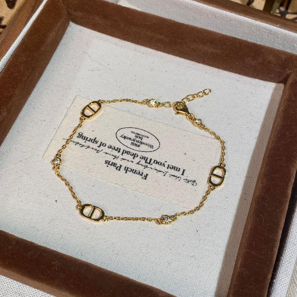 Hot-selling light luxury versatile CD bracelet Mori literary and artistic full diamond Seiko love bracelet