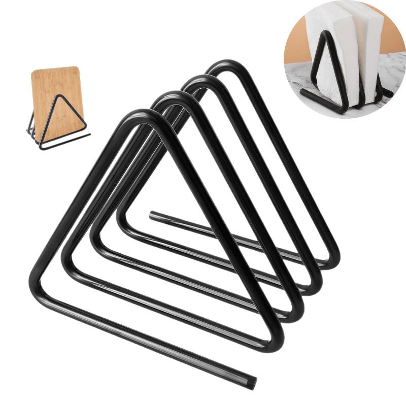 4-Slot Metal Cutting Board Stand Kitchen Storage Rack Divided Organizer For Cutting Boards Kitchen For Cutting Boards For Easy