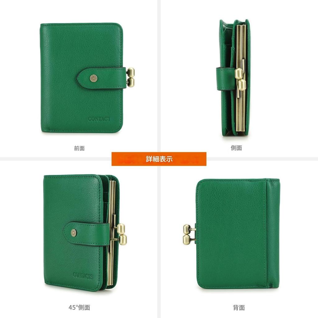 Portefeuille série cuir pour RFID contient 11 grand léger parfait comme [Contacts] Contact's cuir pleine fleur bifold femmes, bloquant, cartes, capacité,