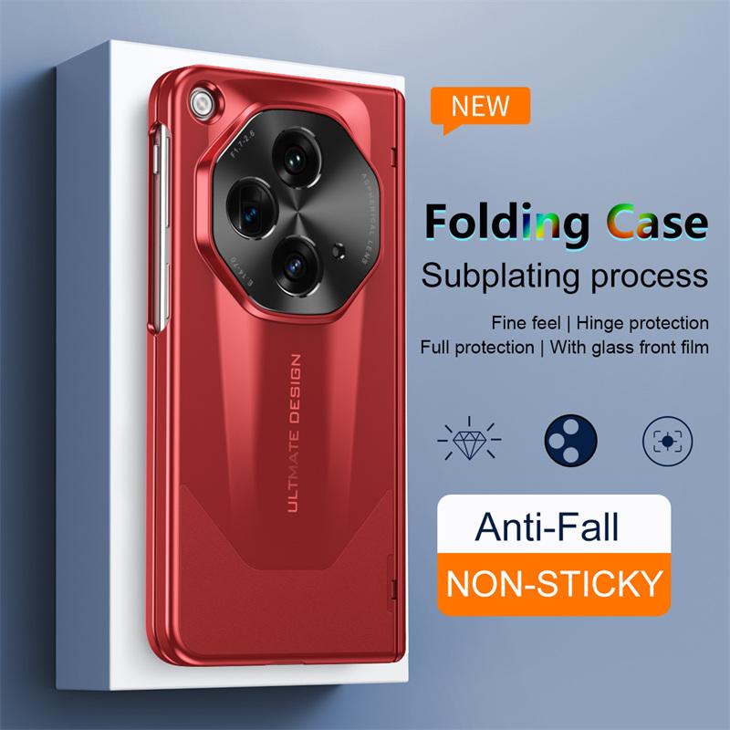 Plating Hinge protection Armor Shockproof Lens protection Pen Slot Cover for OnePlus Open / for Oppo Find N3 with Tempered Glass