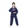 Kids Cycling Jersey Set Breathable Solid Color Unisex Martial Arts Training Uniform Boys Girls