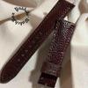 Used Ost-500 Ostrich Leather Watch Strap Brown (lug Width 21mm - Buckle Width 18mm)