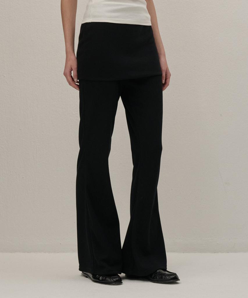 Kamino Cotton Bootcut Skirt Pants Black