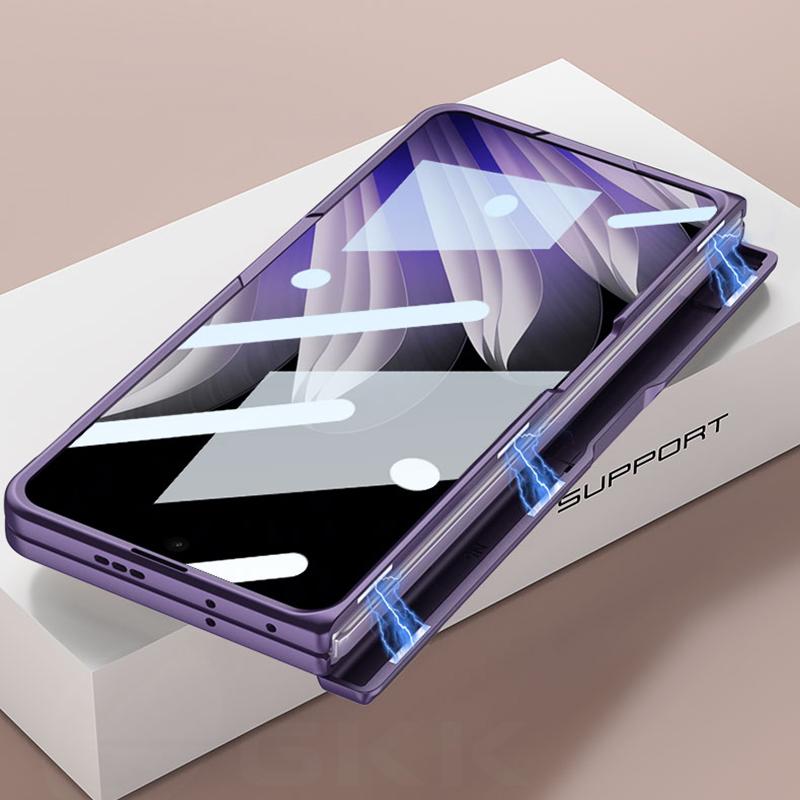 Magnetic Hinge Stand Armor Case For OPPO Find N5 Magnetic Wireless Charge Screen Glass Protective Cover For Oppo Find N5 Case