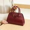 New French-style Light Luxury Handbag for Women, High-end Leather Shoulder and Crossbody Bag, Versatile Small Square Bag In Oil Wax Leather