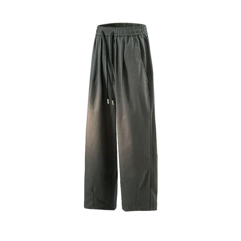 Mingge | New loose straight cotton eight-point pants men's solid color simple and versatile sports casual pants