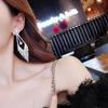 S925 Silver Needle Korean Fashion Diamond Tassel Earrings for Women