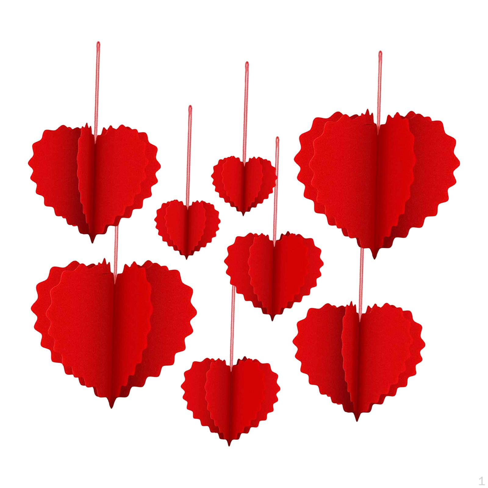 

Heart Garland Valentine s Day Decoration Paper Hanging Ornament Strand Wedding Bridal Shower for Red