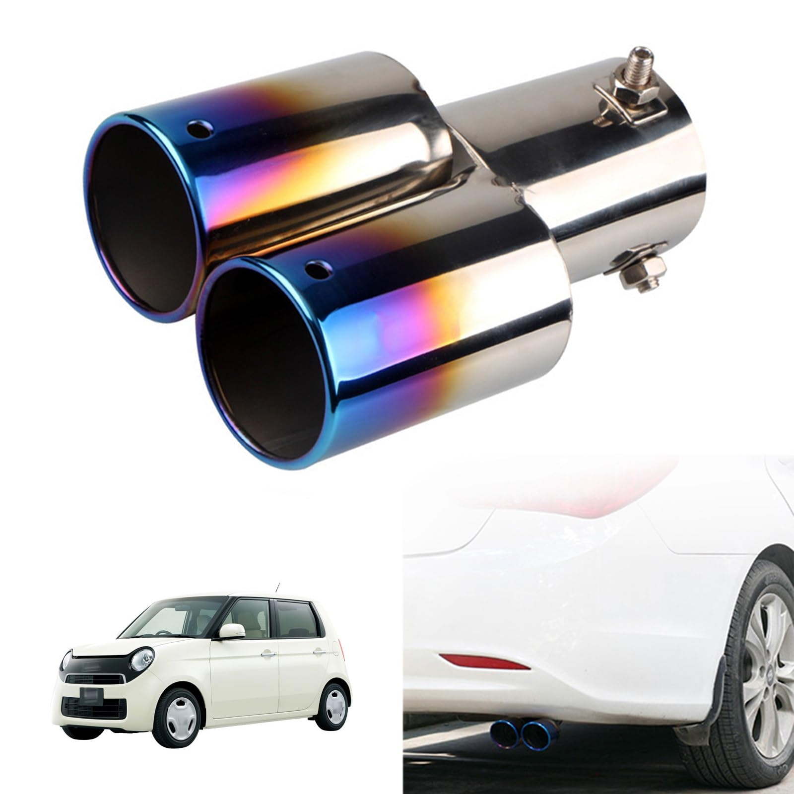 Muffler Cutter 2 Pieces Honda N-ONE JG1 JG2 2012-2020 Car straight синий