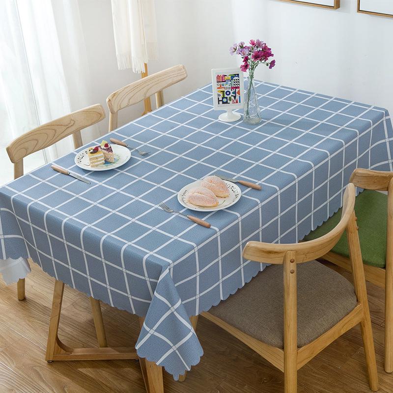Nordic Plaid PVC Tablecloth: Oil-proof, Waterproof, Wash-free Table/Sofa Mat