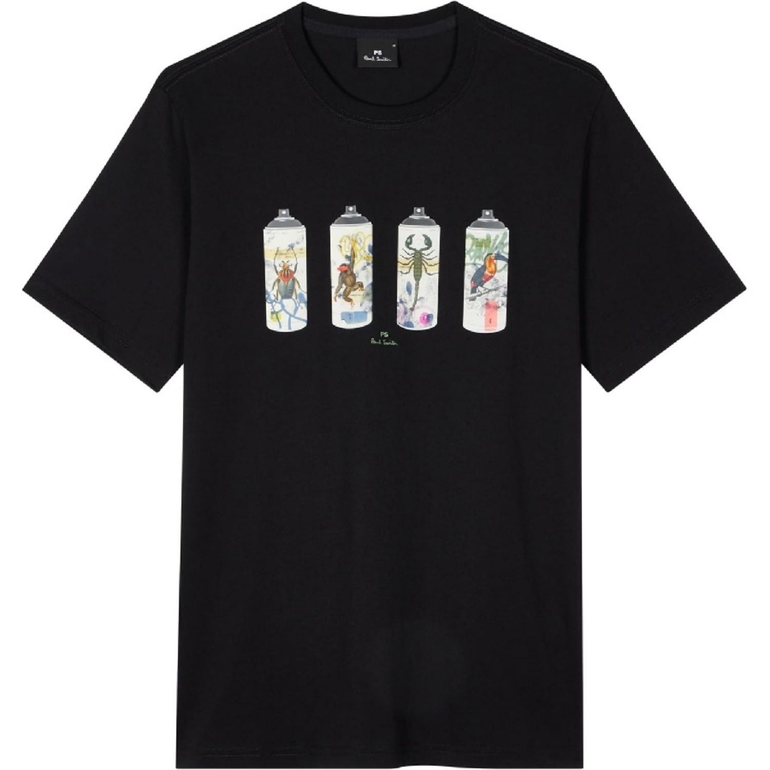 

Чоловіча бавовняна футболка Paul Smith Ps Spray Cans XL чорний