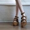 Summer retro rivet high-heeled single shoes women's 2025 new T-shaped one-word buckle with pointed tip Mary Jane thick-heeled women's shoes