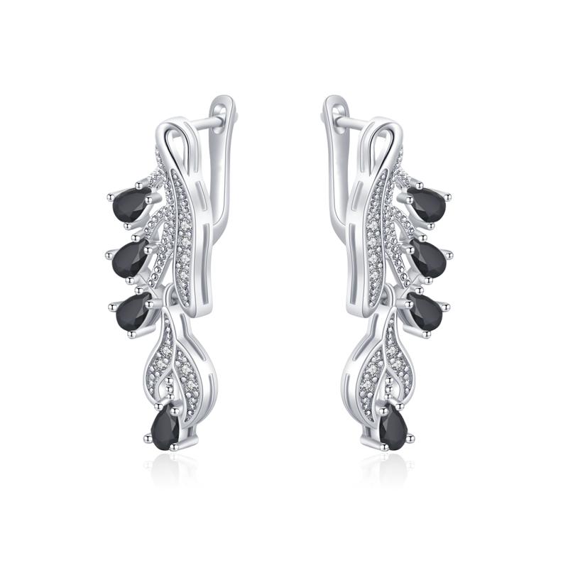 Black Awn Black Luxury Drop Earrings
