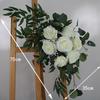 Silk Flower Wedding Welcome & Directional Sign with Floral Art Decoration