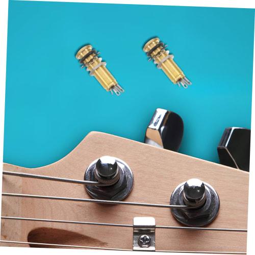 QUMIIRITY Flush Mount Guitar Output Jack, 1/4" (635mm) Stereo Phone Jack for Threaded Cylinder Base