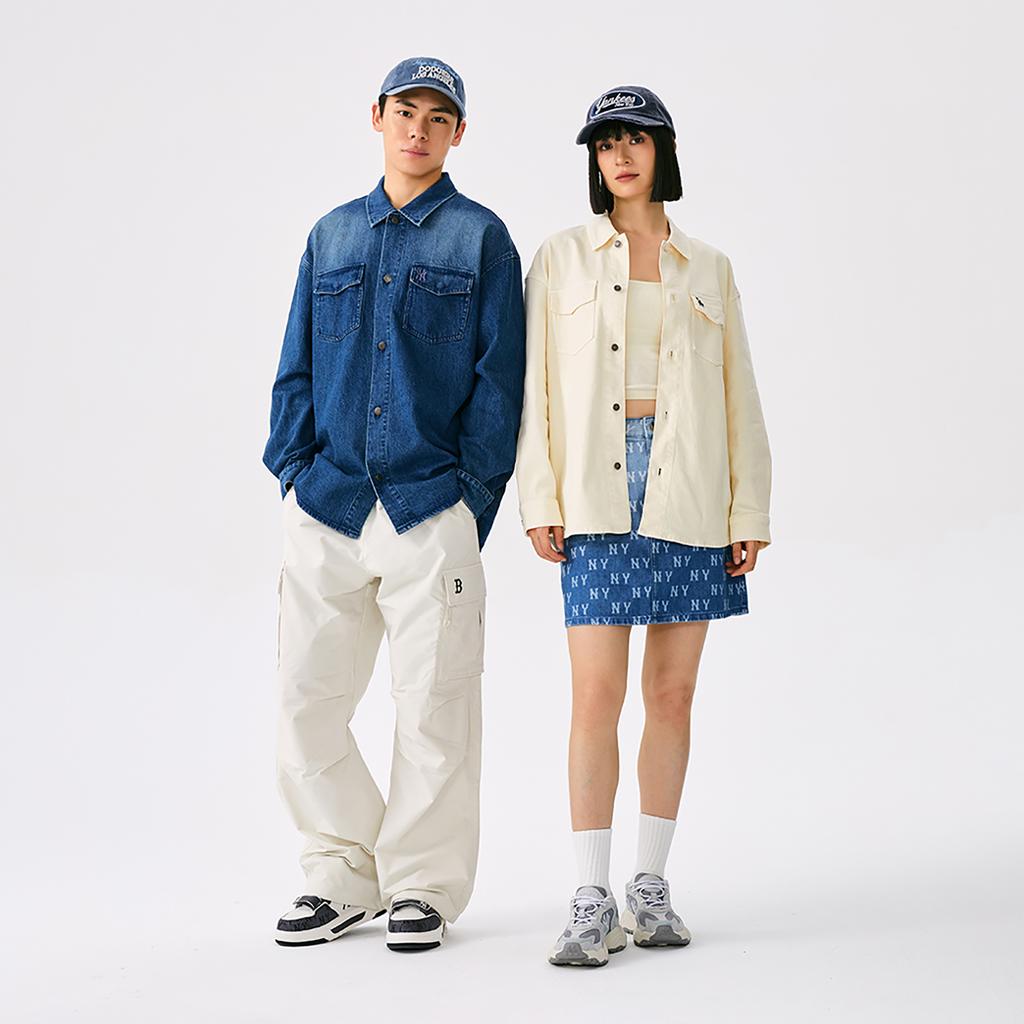 New MLB Preppy Style Collection Los Angeles Dodgers 25FW Shirt Unisex Standard 3ADRV0154-50INS