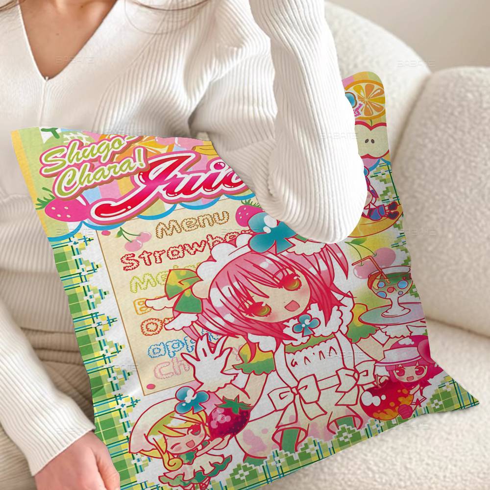 Shugo Chara Japan Anime Cushion Cover Polyester Sofa Cushions Decorative Throw Pillows Home Decoration Pillowcover
