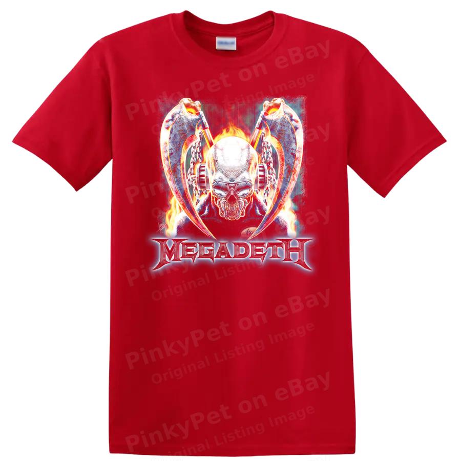 Skull Graphic Design Heavy Metal Music Fan T Shirt Cool Rock Tee