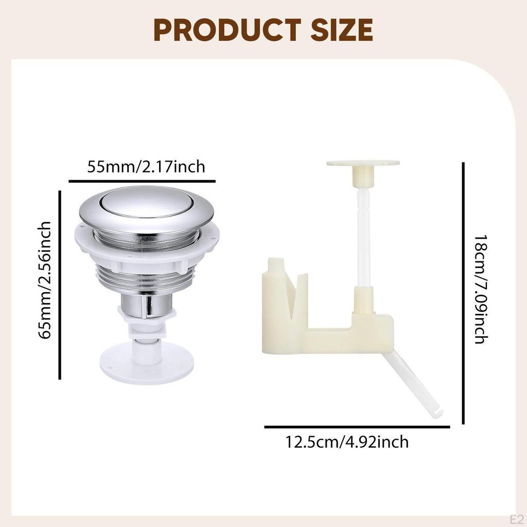 Toilet Flush Button Bathroom Accessories, Easy to Install, Water Tank for Bathroom,