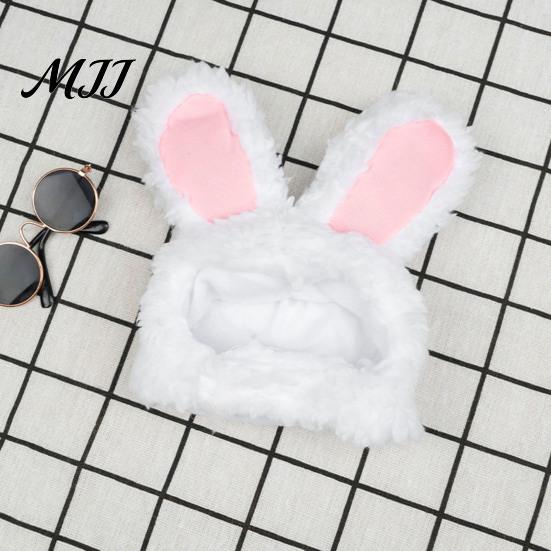 Cute Bunny Ear Hat for Cats Ears Cat Hat, Pet Soft Plush Funny Video Shoot Prop with Rabbit Small Dogs Party Costume Fun Photos