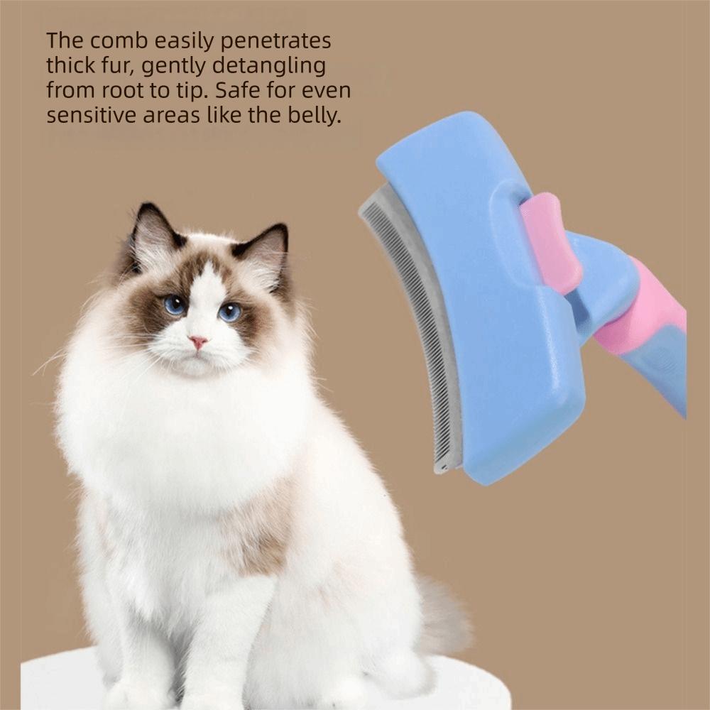 Curved Design Cat Comb Deshedding Pet Thinning Comb Grooming Tool Dog Brush  Pet Supplies