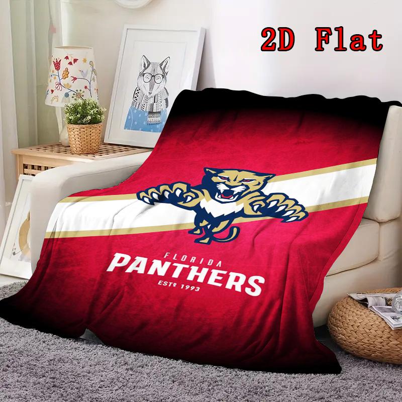 Florida Panther Print 2D Flat Pattern Flannel Blanket High Quality All Seasons Warmth and Comfort Perfect for Christmas Gifts.