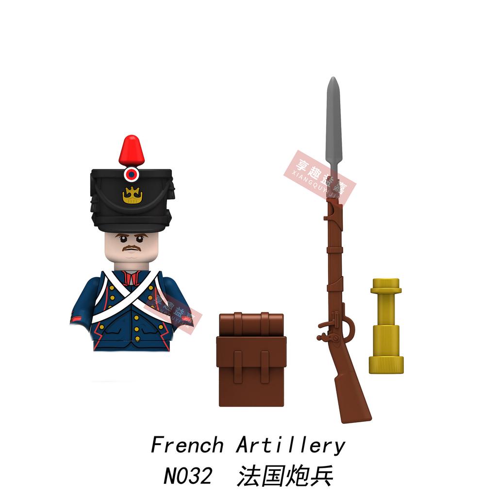 Military affairs Napoleon French Cuirassier Dragoon Building Blocks Model Bricks mini Action toy Figures Toy gift for children