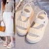 Spring and Summer New Platform Sandals Sports Style One-character Open-toed Sandals Tide