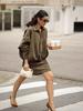 Women's Spring Autumn Faux Suede Velvet Stand Collar Zipper Button Flight Jacket Coat