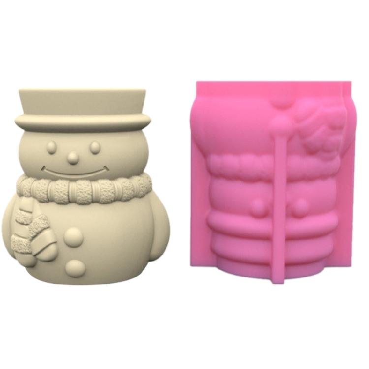 Christmas Snowman Plant Pot Silicone Mold Succulent Planter Vase Resin Molds 1