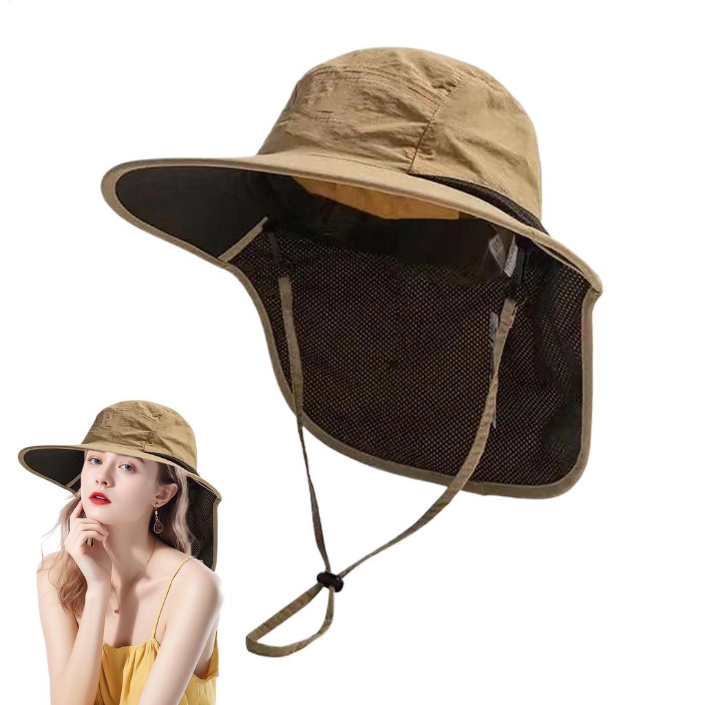 Sun Hats for Men Women Fishing Hat Breathable Wide Brim Bucket Hats Summer UV Protection Safari Hat Outdoor