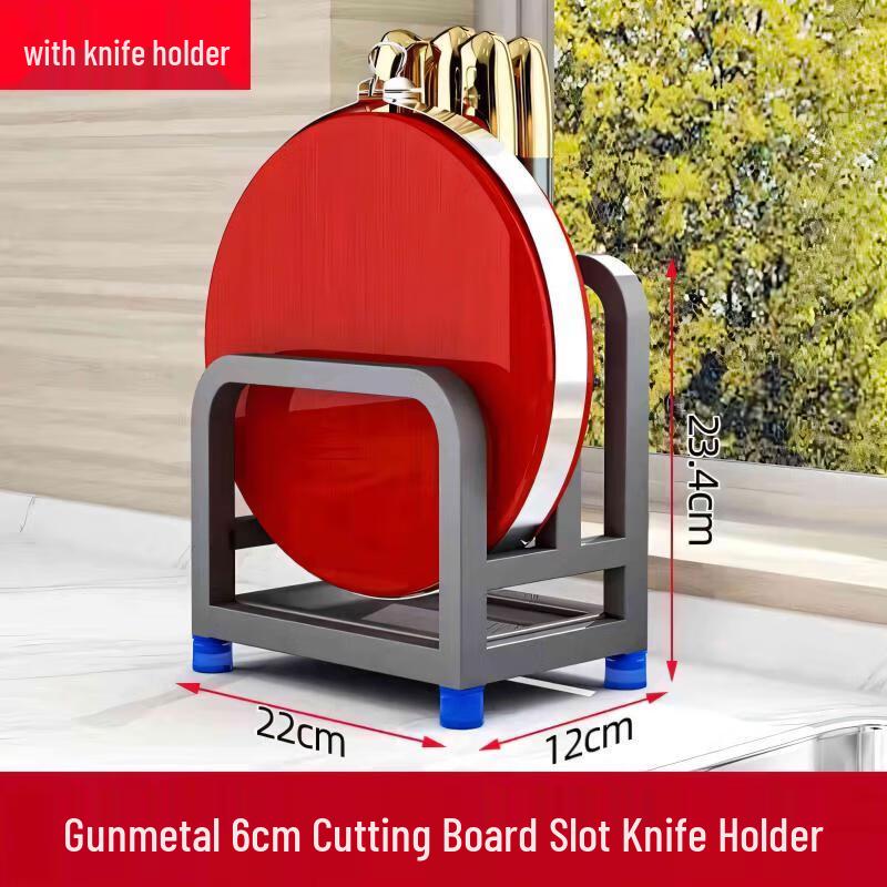 Moderner Edelstahl Messer- & Topfdeckel-Aufbewahrungsständer