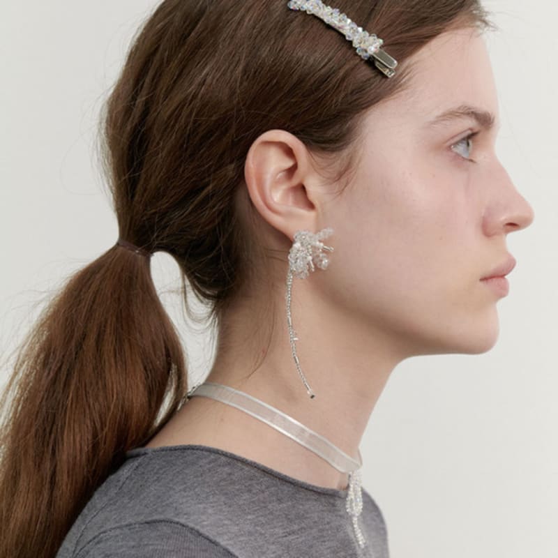 LIEBE MICH MONSTER Glänzende Perle Schleifen Haarspange (L241MHA020)