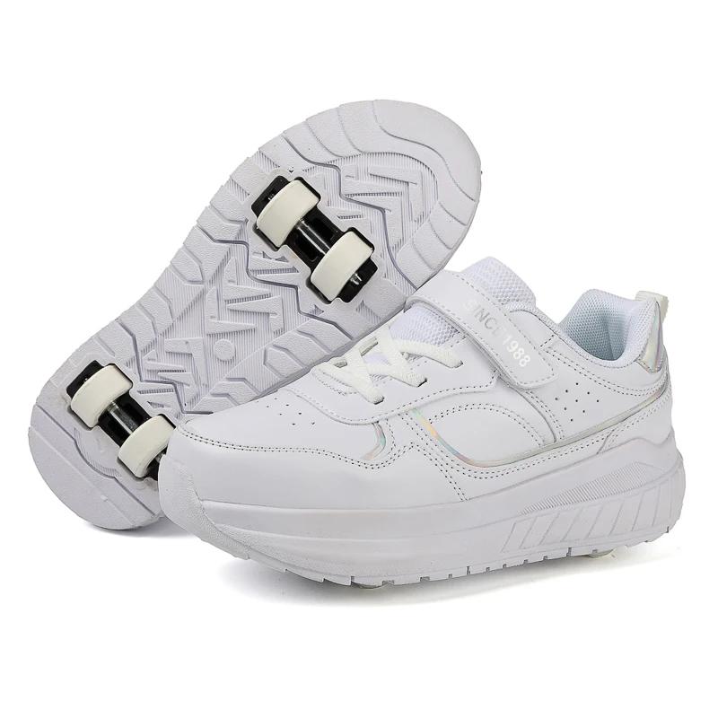 2026 the Latest Girls' Roller Skates Outdoor Breathable Wear-resistant Four-wheel Wheel Shoes Student Roller Skates