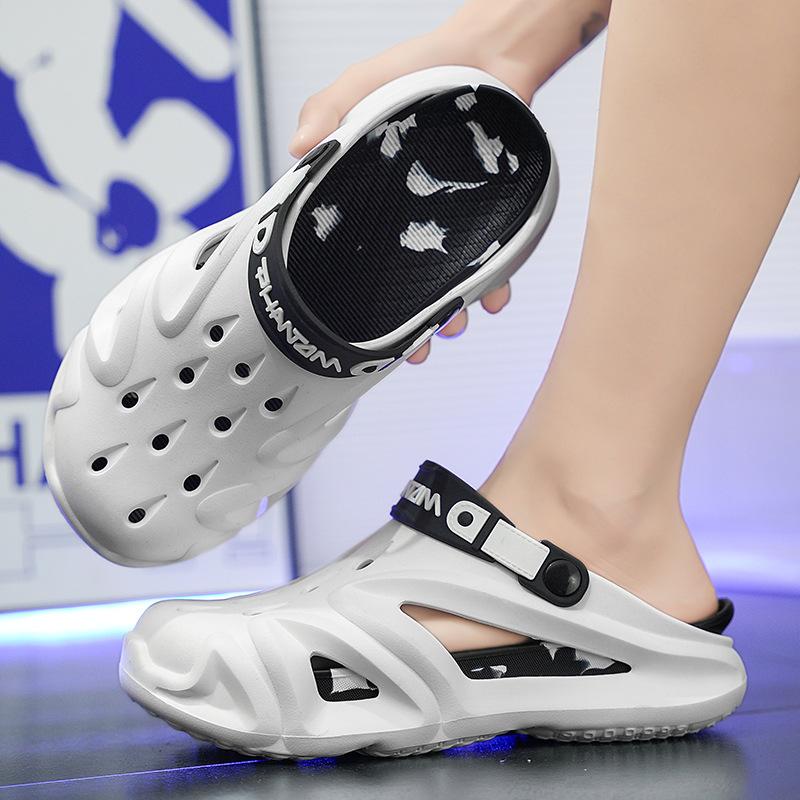 Pantofi cu găuri pentru bărbați, EVA, talpă groasă, înălțați, respirabili, confortabili, ușori, antiderapanți, papuci de plajă, mărime mare, pantofi pentru bărbați