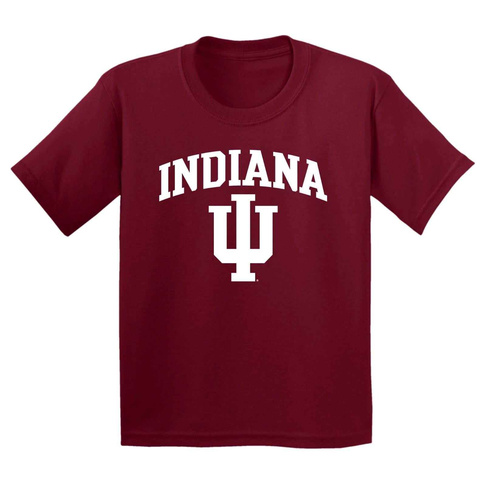 Indiana Hoosiers Arch Logo Licensed Unisex Youth T-Shirt - Cardinal 3XL