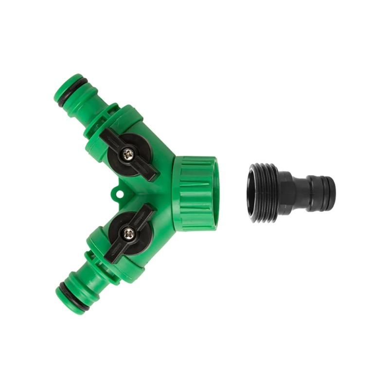 1PC Live Connection Three-way with Switch Valve Shunt Water Separator Garden Irrigation Washing Machine Faucet Plastic Adapter