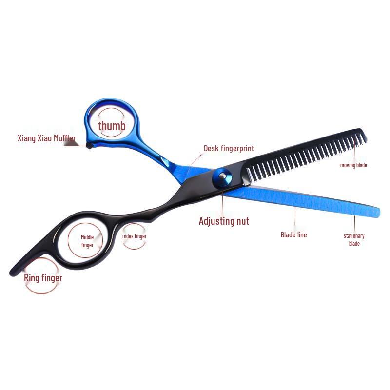 Hairdressing Scissors: Straight, Serrated, Thinning, Choppy - Barber Shop Styling Tools