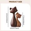 2x Cat Statue Tabletop Ornament Decorative Birthday Gift Artwork Couple Lover Art for Hallway